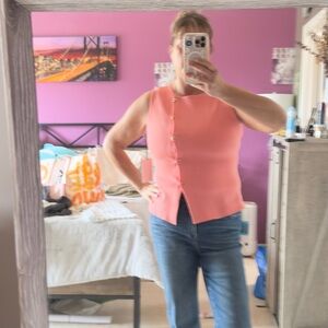 NWT Milk &Honey Coral  Sleeveless Top